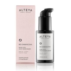 Ekoloģiskais Damaska roze nakts mitrinošs sejas krēms Alteya Organics, 50 ml cena un informācija | Sejas krēmi | 220.lv