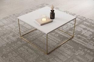 Журнальный столик ADRK Furniture Roni, белый/золотой цена и информация | Журнальные столики | 220.lv