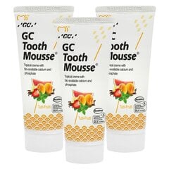 GC Tooth Mousse Recaldent remineralizējoša zobu pasta bez fluora, jaukti augļi, 35 ml (3 gab.) cena un informācija | Zobu pastas, birstes | 220.lv