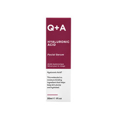 Q+A - Hialuronskābes sejas serums, 30ml - mitrinošs sejas serums ar hialuronskābi cena un informācija | Serumi sejai, eļļas | 220.lv