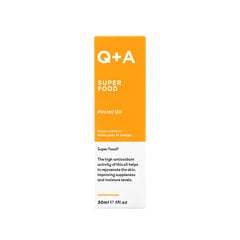 Q+A - Super Food sejas eļļa, 30ml - atjaunojoša sejas eļļa cena un informācija | Serumi sejai, eļļas | 220.lv