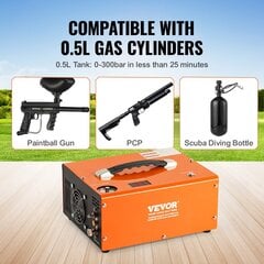 Воздушный компрессор Vevor, 30Mpa/4500PSI, AC120V, 500W цена и информация | Компрессоры | 220.lv