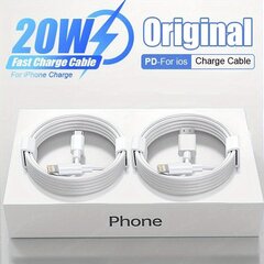 '20 w pd ātrās uzlādes kabelis iPhone 14 13 12 11 pro max mini 14 8 plus x xr xs usb c kabelis spēļu austiņu piederumi' cena un informācija | Savienotājkabeļi | 220.lv