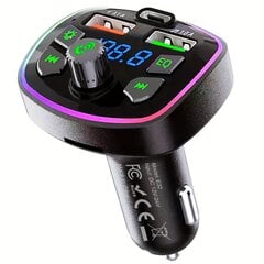 'Brīvroku auto mp3 atskaņotājs pd usb tipa c auto lādētājs auto fm raidītājs bezvadu hands free mp3 true 3.1a dual usb port pd lādēšana' cena un informācija | Bezvadu garnitūra | 220.lv