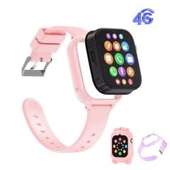 Happyjoe QSmart Pink, viedpulkstenis bērniem, 4G, video zvans + divas aproces cena un informācija | Viedpulksteņi (smartwatch) | 220.lv