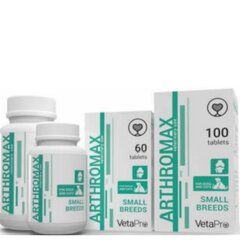 VetaPro Arthromax papildbarība mazo šķirņu suņiem un kaķiem locītavu un skrimšļu atbalstam, 100 tab. cena un informācija | Vitamīni, uztura bagātinātāji, pretparazītu līdzekļi suņiem | 220.lv