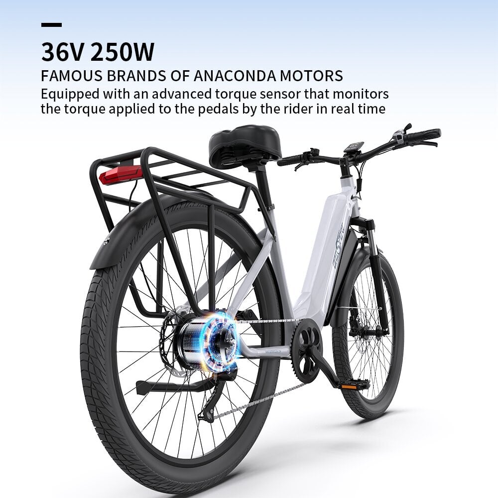 Elektriskais velosipēds Onesport OT05 27,5'', balts cena un informācija | Elektrovelosipēdi | 220.lv