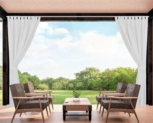 ADRIATIC garden curtain with eyelets, 155x200, ZOAD-01 White цена и информация | Шторы, занавески | 220.lv