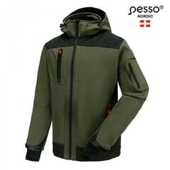 Куртка SoftShell Pesso Acropolis, зеленая цена и информация | Рабочая одежда | 220.lv