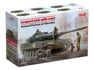 Saliekamais modelis ICM - Leopard 2A6 of the Armed Forces of Ukraine, 1/35, 35013 cena un informācija | Konstruktori | 220.lv