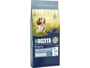 Bozita Original Sensitive Digestion visu izmēru un šķirņu pieaugušiem suņiem, ar jēru un rīsiem, 12 kg cena un informācija | Sausā barība suņiem | 220.lv