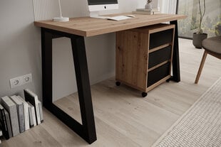 Письменный стол ADRK Furniture Iwo I, коричневый/черный цена и информация | Компьютерные, письменные столы | 220.lv