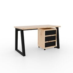 Письменный стол ADRK Furniture Iwo I, коричневый/черный цена и информация | Компьютерные, письменные столы | 220.lv