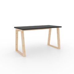 Письменный стол ADRK Furniture Iwo, черный/коричневый цена и информация | Компьютерные, письменные столы | 220.lv