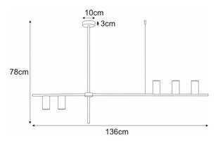 Piekaramā lampa V-4755 cena un informācija | Lustras | 220.lv