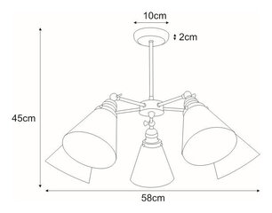 Piekaramā lampa V-8037B-5 cena un informācija | Lustras | 220.lv