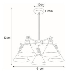 Piekaramā lampa V-8038B-5 цена и информация | Люстры | 220.lv