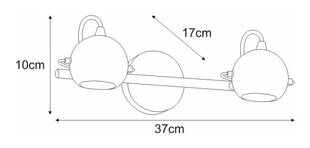 Sienas lampa V-8002/2 WH cena un informācija | Sienas lampas | 220.lv