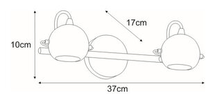 Sienas lampa V-8002/2 CHR cena un informācija | Sienas lampas | 220.lv