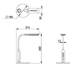 Galda lampa V-BL1072 cena un informācija | Sienas lampas | 220.lv