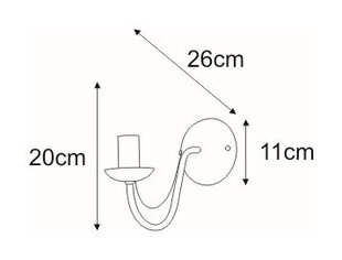 Sienas lampa V-3998 cena un informācija | Sienas lampas | 220.lv