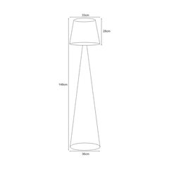 Grīdas lampa V-4643 cena un informācija | Stāvlampas | 220.lv