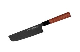 Samura OKINAWA 6,8" Stonewash Nakiri nazis - japāņu stila Damaskas tērauda asmens precīzai griešanai un griešanai cena un informācija | Virtuves piederumi | 220.lv