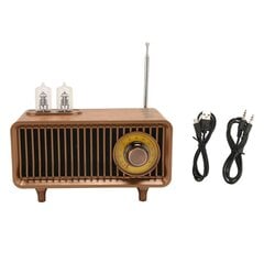 Mini koka FM stereo skaņas radio vintage imitācijas koka graudu pārnēsājamais Bluetooth skaļrunis cena un informācija | Skaļruņi | 220.lv