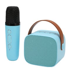 Mini karaoke mašīnas komplekta atbalsts Bluetooth AUX USB atmiņas karte Pārnēsājams Bluetooth skaļrunis ar bezvadu mikrofonu zilā krāsā cena un informācija | Skaļruņi | 220.lv