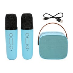 Karaoke mašīna daudzfunkcionāls stereo skaņas pārnēsājams Bluetooth skaļrunis ar 2 bezvadu mikrofoniem mājas ballītei KTV Blue cena un informācija | Skaļruņi | 220.lv