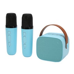 Karaoke mašīna daudzfunkcionāls stereo skaņas pārnēsājams Bluetooth skaļrunis ar 2 bezvadu mikrofoniem mājas ballītei KTV Blue cena un informācija | Skaļruņi | 220.lv