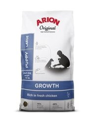 Arion Original Growth lielu šķirņu kucēniem, ar vistu, 12 kg cena un informācija | Sausā barība suņiem | 220.lv