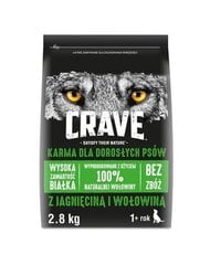 Crave pieaugušiem suņiem, ar jēra un liellopa gaļu 2,8 kg cena un informācija | Sausā barība suņiem | 220.lv