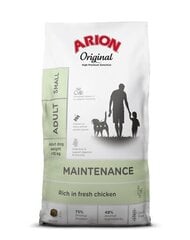 Arion Original Maintenance Adult pieaugušiem mazu šķirņu suņiem, ar vistu, 2 kg cena un informācija | Sausā barība suņiem | 220.lv