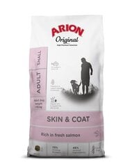 Arion Original Skin&Coat Adult pieaugušiem mazu šķirņu suņiem, ar lasi, 7 kg cena un informācija | Sausā barība suņiem | 220.lv