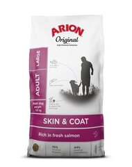 Arion Original Skin&Coat Adult lielu šķirņu pieaugušiem suņiem, ar lasi, 12 kg cena un informācija | Sausā barība suņiem | 220.lv