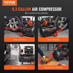 Компрессор сжатого воздуха Vevor, 1800W, 35L цена и информация | Компрессоры | 220.lv