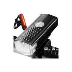 LED USB velosipēda gaisma + aizmugurējais lukturis 23679 cena un informācija | Velo lukturi un atstarotāji | 220.lv