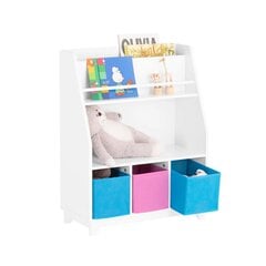 Bērnu istabas rāmja plaukts 63x28x80cm balts цена и информация | Полки для книг и игрушек | 220.lv