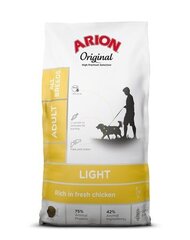 Arion Original Light Adult visu šķirņu pieaugušiem suņiem, ar vistu, 12 kg cena un informācija | Sausā barība suņiem | 220.lv