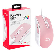 Datora pele HyperX Pulsefire Core balta/rozā цена и информация | Мыши | 220.lv