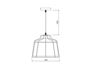 Piekaramā lampa GOA, 32 cm, melns/zelts 3512 cena un informācija | Lustras | 220.lv