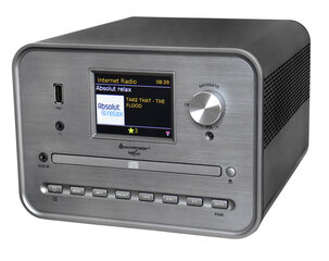 Soundmaster ICD1050SW CD-плеер Серебряный Интернет-радио, DAB+, Wi-Fi, USB, динамики цена и информация | Музыкальные центры | 220.lv