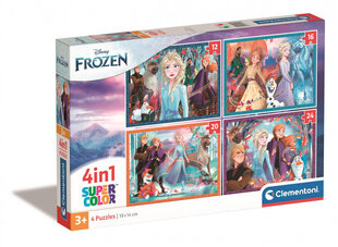 Cle Puzzle 4in1 Superkolor Frozen 21518 цена и информация | Настольные игры, головоломки | 220.lv