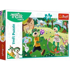 Trefl Puzzle 30 Active Day Family — Trefl 18287 cena un informācija | Galda spēles | 220.lv