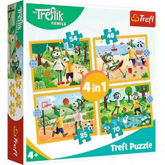 Trefl Puzzle 4in1 Trefliki atvaļinājumā 34623 — Puzles bērniem цена и информация | Настольные игры, головоломки | 220.lv