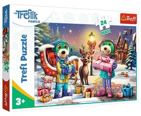 Trefl Puzzle Maxi 24 Trefl ģimenes ziemas laiks 14360 cena un informācija | Galda spēles | 220.lv