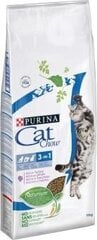 Purina Cat Chow Feline 3в1 с индейкой, 15 кг цена и информация | Сухой корм для кошек | 220.lv