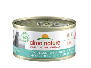 Almo Nature HFC Jelly ar foreli un tunci, 70 g cena un informācija | Konservi kaķiem | 220.lv