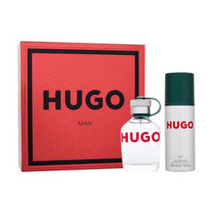 Ķermeņa kopšanas komplekts Hugo Boss Hugo Man EDT vīriešiem: tualetes ūdens 75 ml + dezodorants 150 ml cena un informācija | Vīriešu smaržas | 220.lv